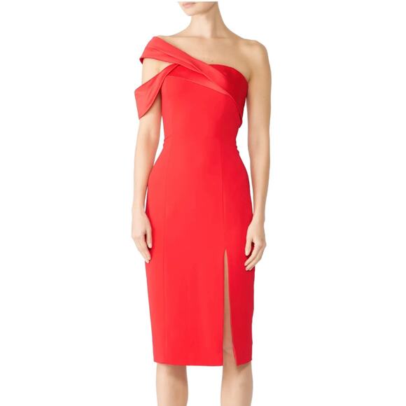 Jay Godfrey Finch Sheath Dress in Red 2 - Picture 1 of 10
